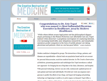 Tablet Screenshot of creativedestructionofmedicine.com